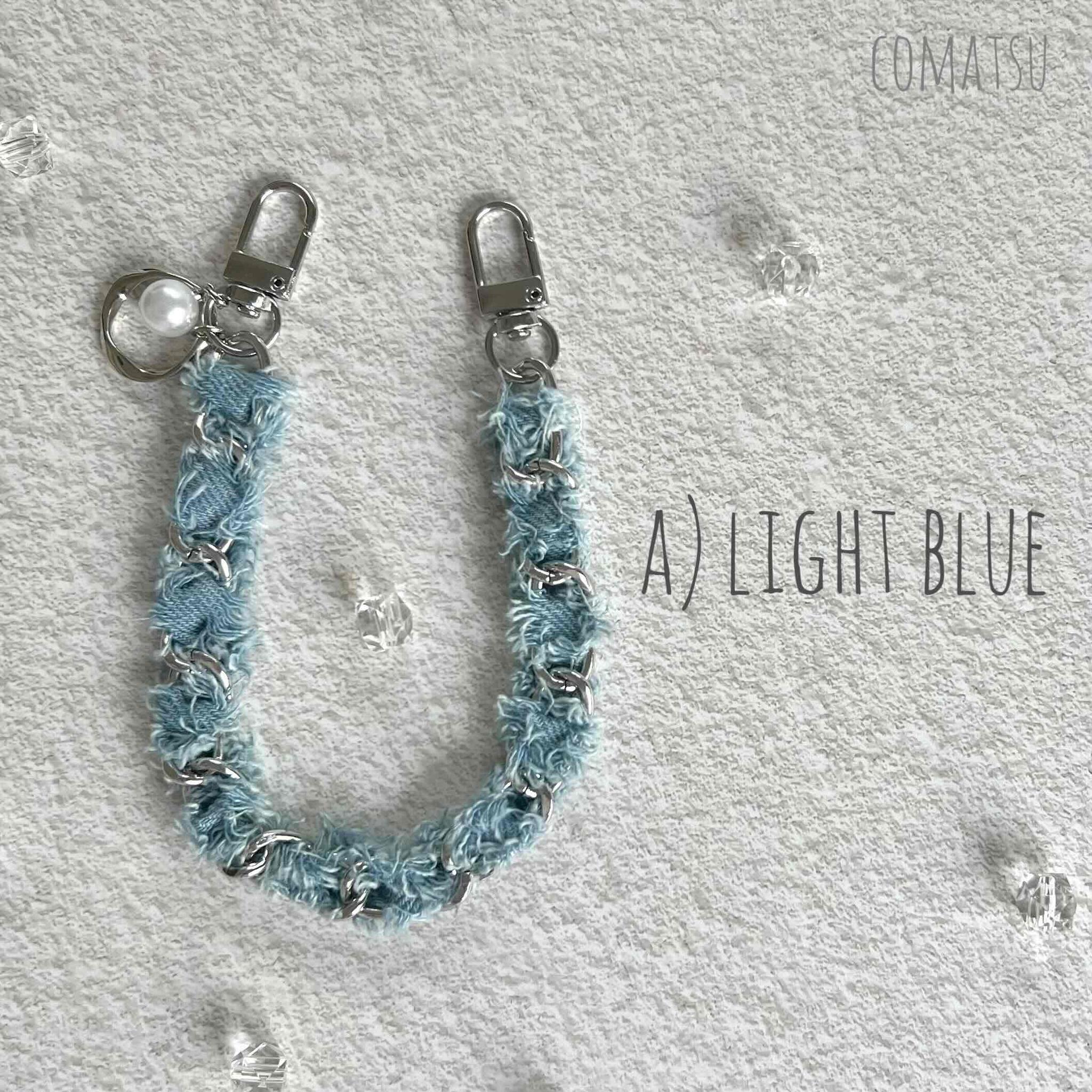 Denimチェーン ハンドストラップ 落下防止スマホストラップ 手首 リストストラップ | 5枚目